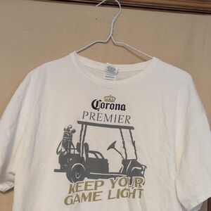 Corona Premier Keep Your Game Light Golf Cart Design Promo XL T-Shirt